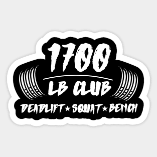 1700lb club Sticker